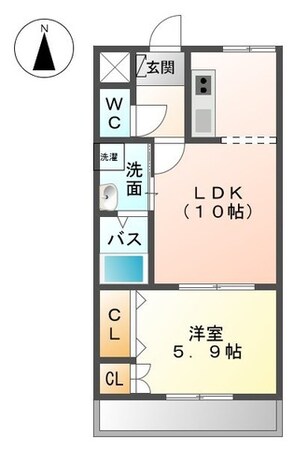 内部駅 徒歩37分 1階の物件間取画像